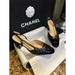 샤넬 CHANEL 22C G39220 Slingbacks 슬링 Black