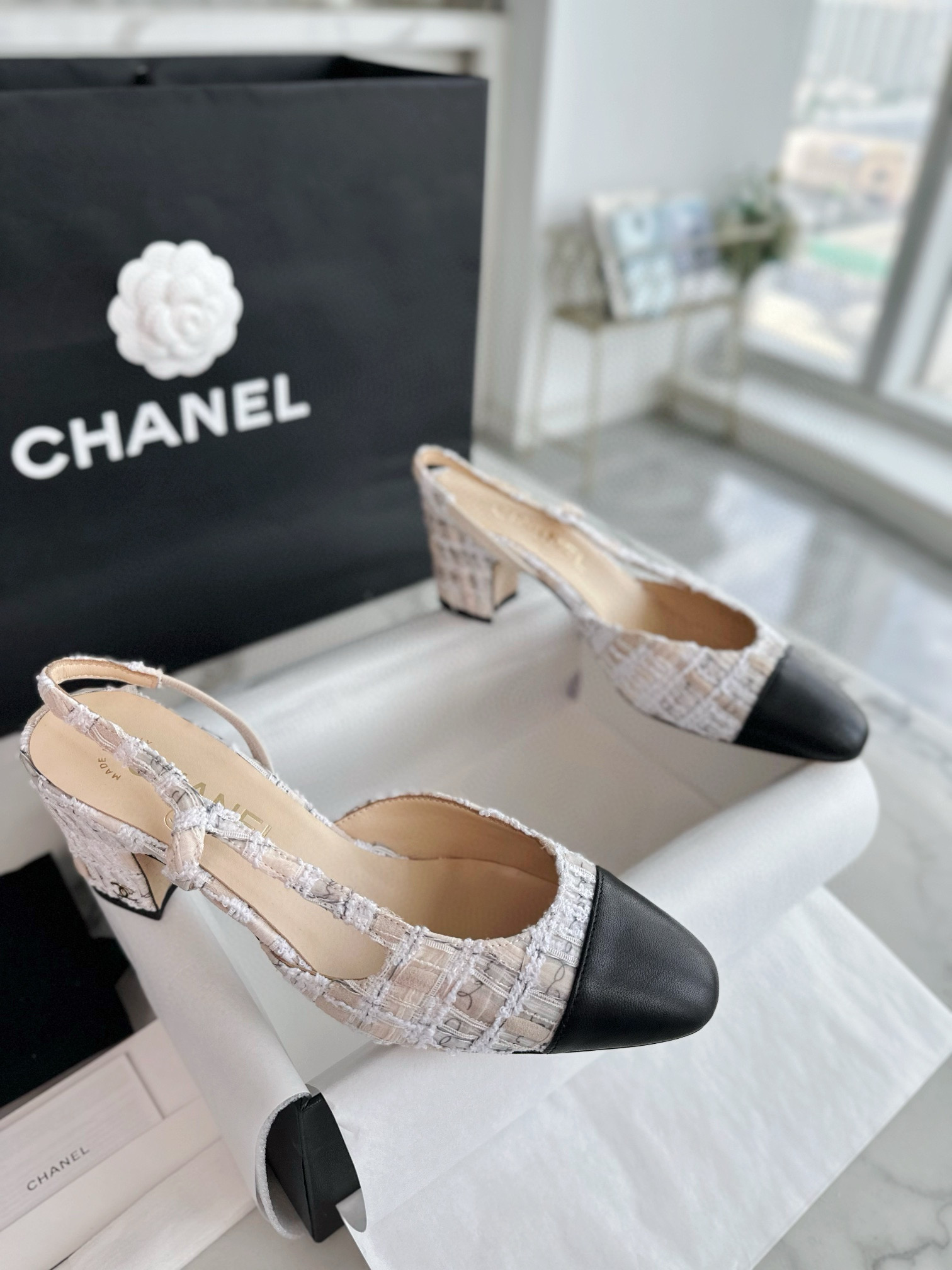 샤넬 CHANEL 22P G31318 Slingbacks 슬링