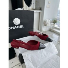 샤넬 CHANEL 23k G31319 Slingbacks 슬링 Wine Red