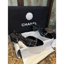 샤넬 CHANEL 23k G31318 Slingbacks 슬링 Black