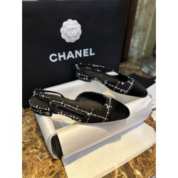 샤넬 CHANEL 23k G31319 Slingbacks 슬링 Black