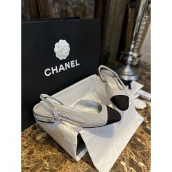 샤넬 CHANEL 23P G31319 Slingbacks 슬링 silver