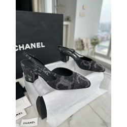 샤넬 CHANEL 24K G31318 Slingbacks 슬링 Black