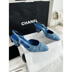 샤넬 CHANEL 24K G31318 Slingbacks 슬링 blue