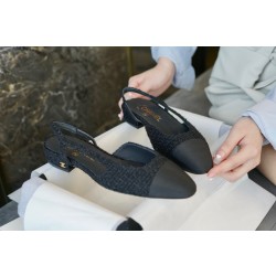 샤넬 CHANEL 25A G31319 Slingbacks 슬링 Black