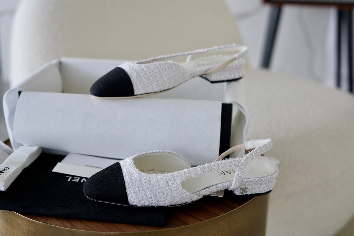 샤넬 CHANEL 25A G31319 Slingbacks 슬링 White