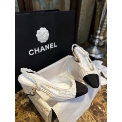 샤넬 CHANEL G31318 Slingbacks 슬링 White
