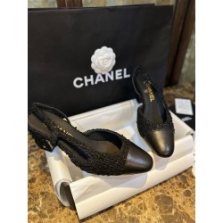 샤넬 CHANEL G31318 Slingbacks 슬링 Black