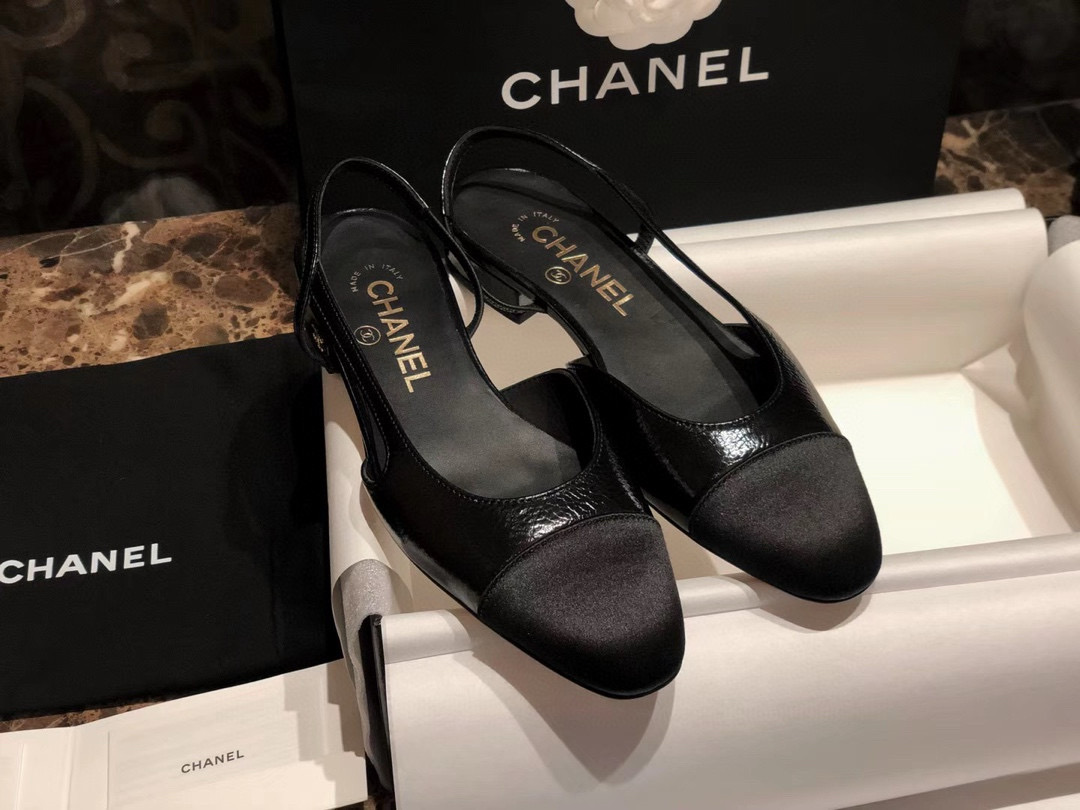 샤넬 CHANEL G31319 Slingbacks 슬링 Black