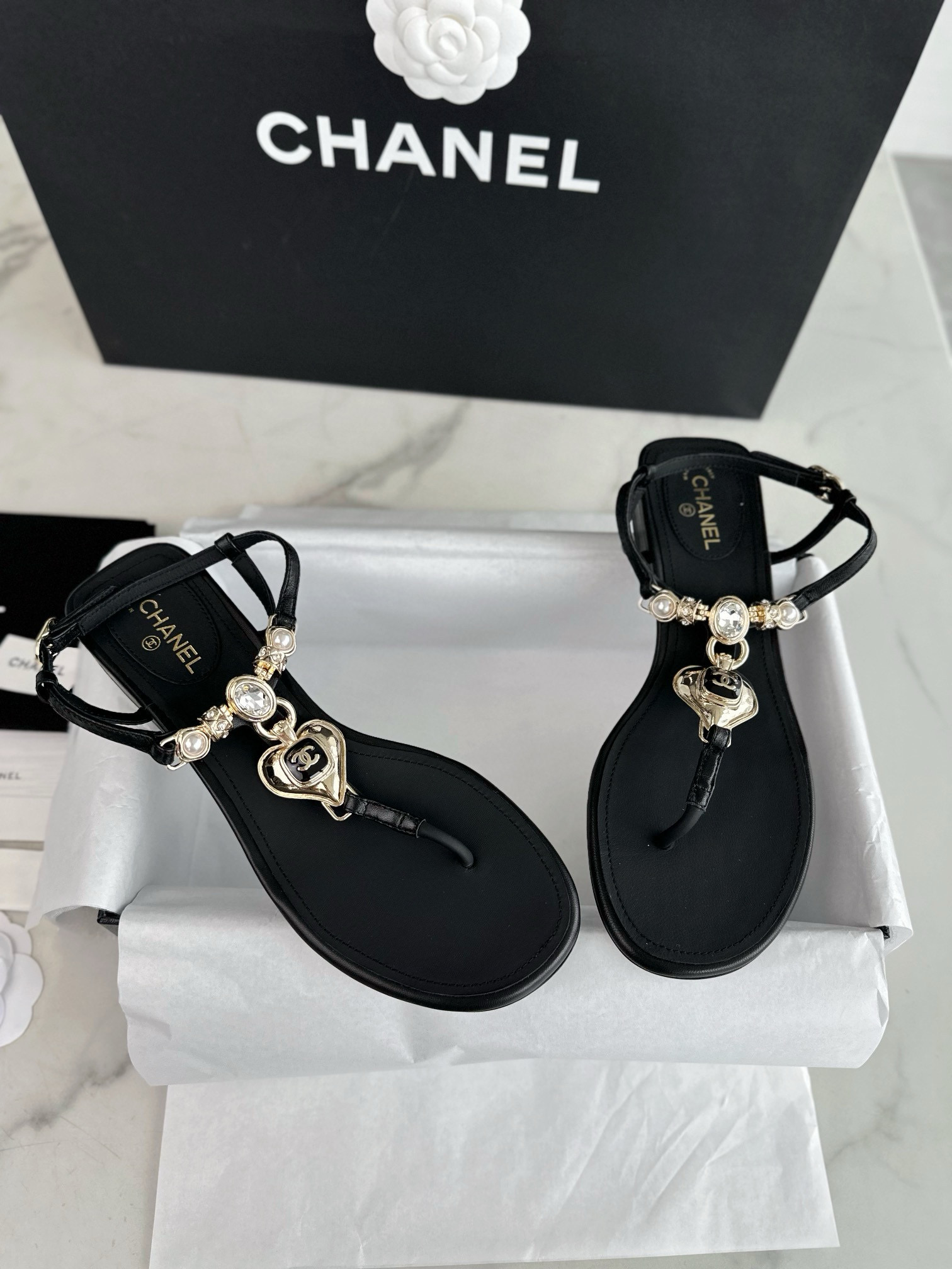 샤넬 CHANEL 23s 샌들 Black