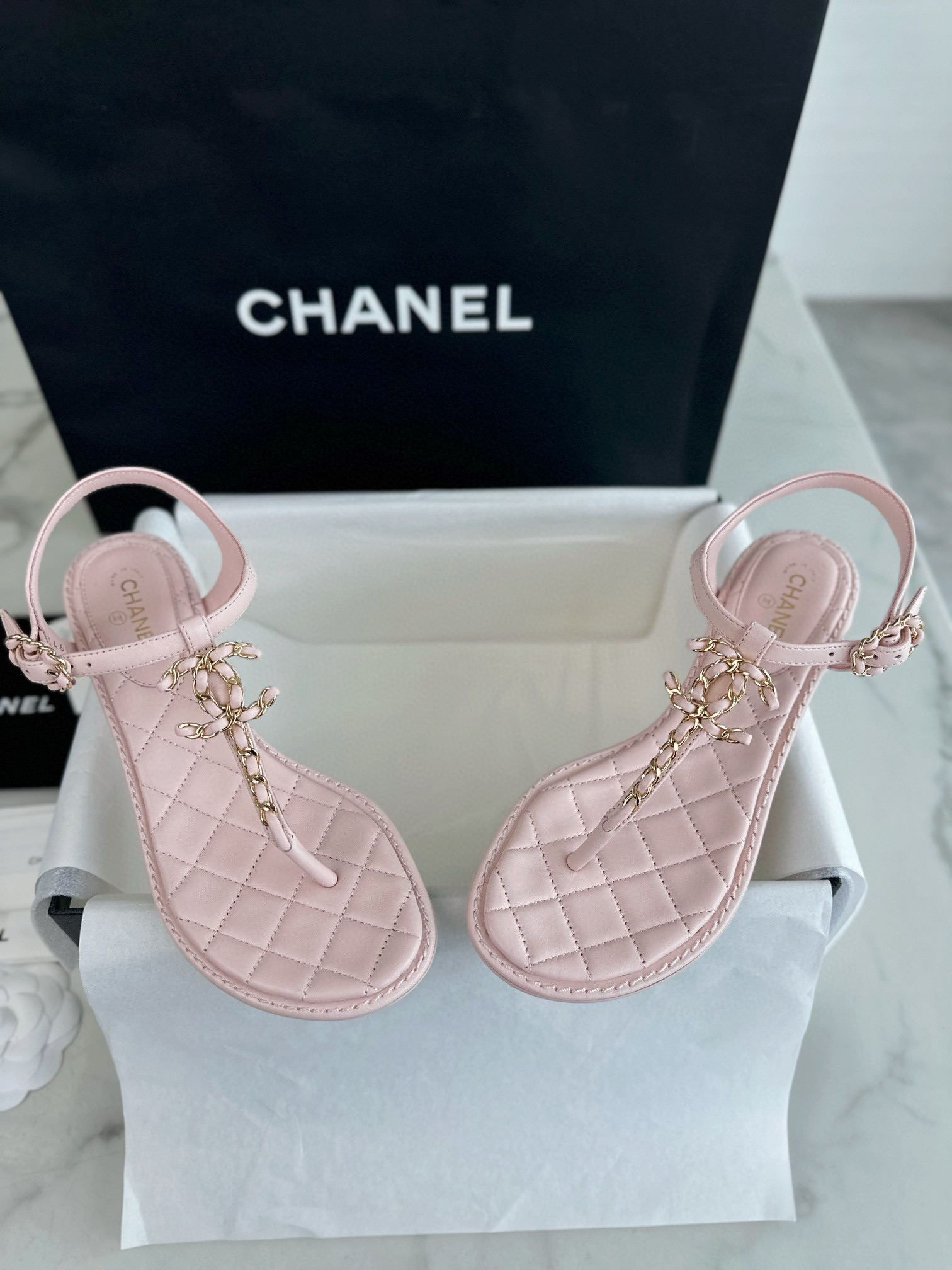 샤넬 CHANEL 24c G31463 샌들 Pink