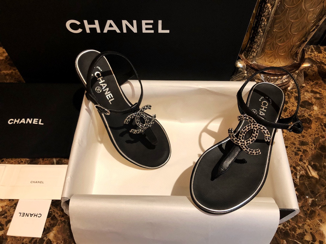 샤넬 CHANEL 샌들 Black