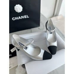 샤넬 CHANEL 24P G45483 메리제인 슈즈 silver