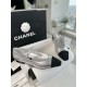 샤넬 CHANEL 24P 메리제인 슈즈 silver