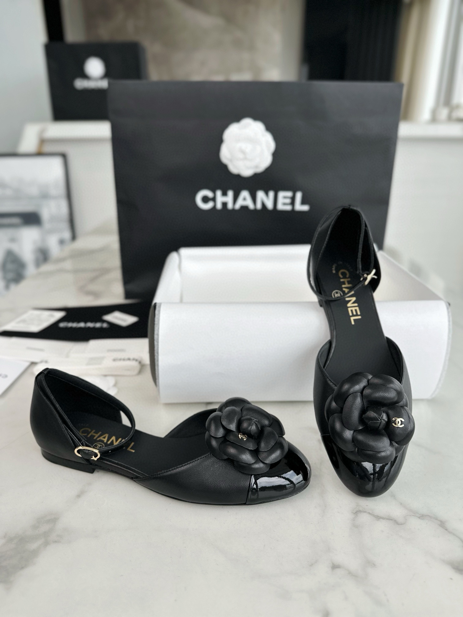 샤넬 CHANEL 24P G45497 메리제인 슈즈 Black