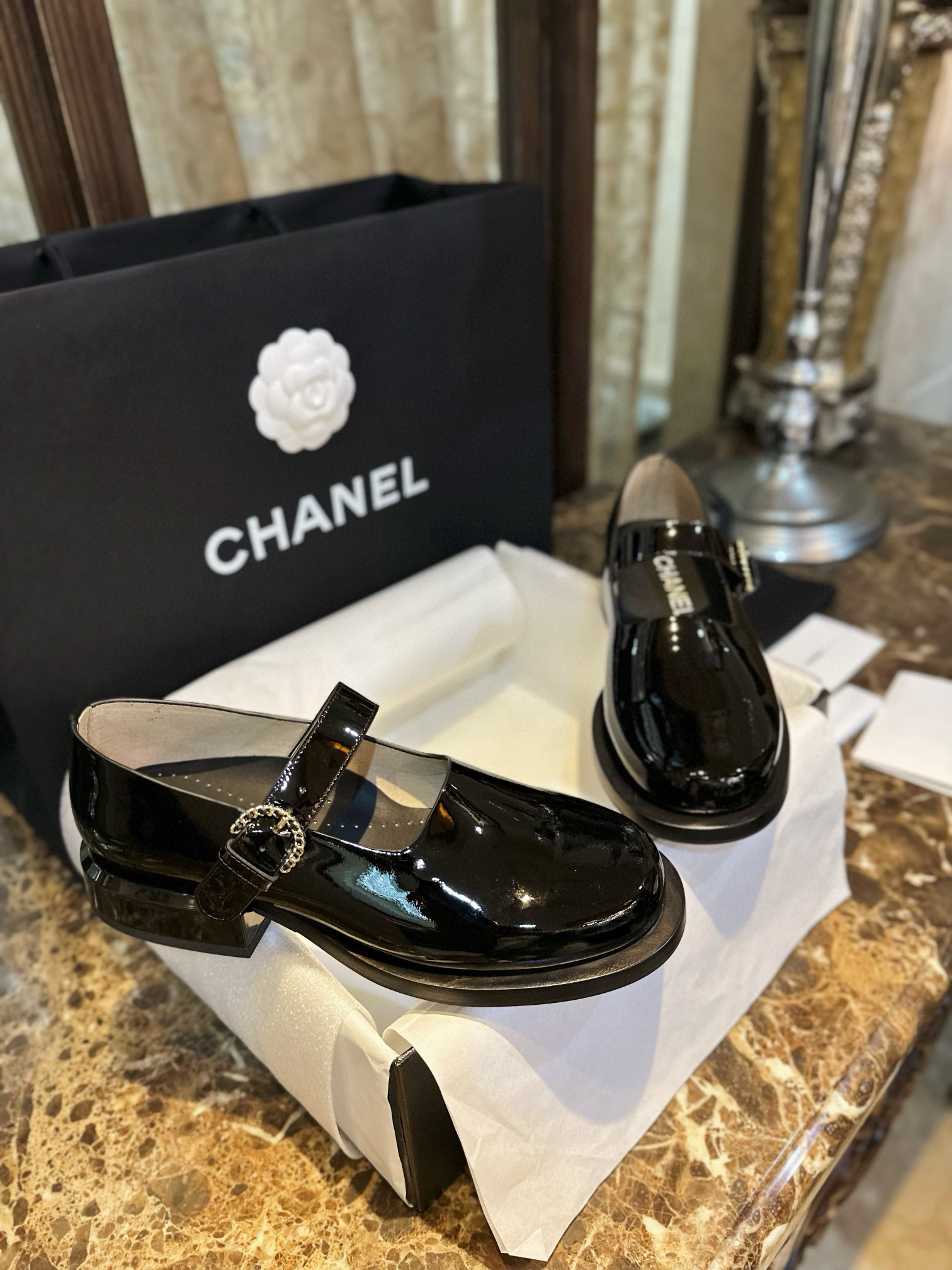 샤넬 CHANEL 메리제인 슈즈 Black