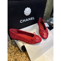 샤넬 CHANEL 23c G02819 플랫 Red