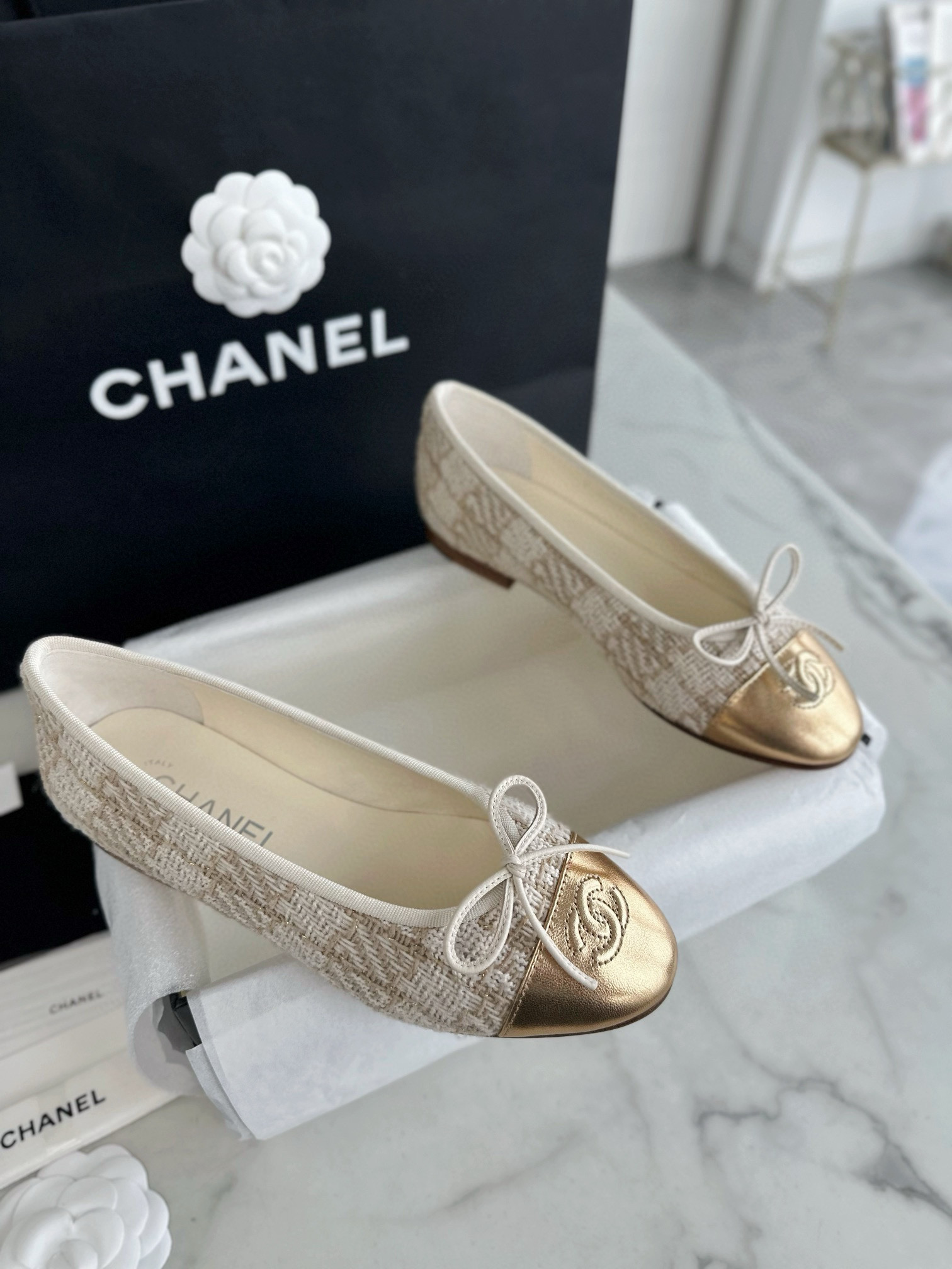 샤넬 CHANEL G02819 플랫 Beige