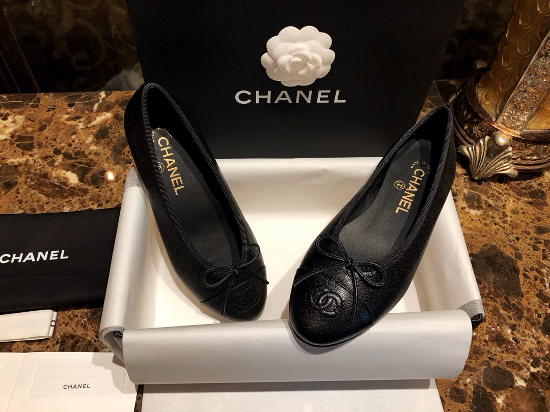 샤넬 CHANEL G02819 플랫 Black