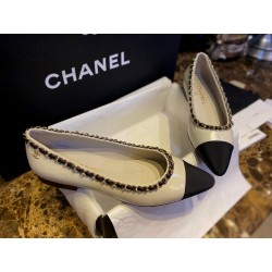 샤넬 CHANEL G35389 플랫 White