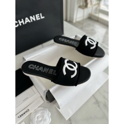 샤넬 CHANEL 24C 슬리퍼 Black