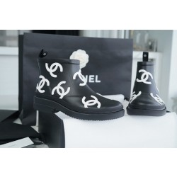 샤넬 CHANEL 23A G45076 앵클 부츠 Black
