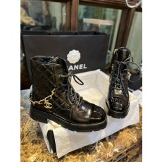 샤넬 CHANEL 23B 쇼트 부츠 Black