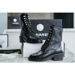 샤넬 CHANEL 23B 앵클 부츠 Black