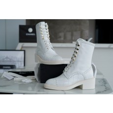 샤넬 CHANEL 23B 앵클 부츠 White