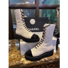 샤넬 CHANEL 23C 앵클 부츠 White