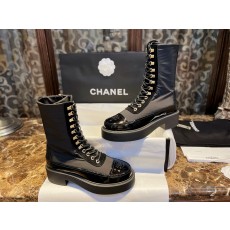 샤넬 CHANEL G38086 앵클 부츠 Black
