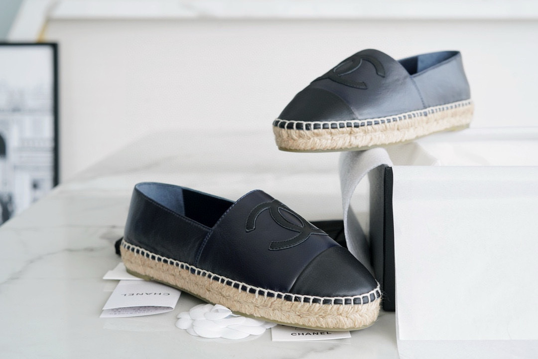 샤넬 CHANEL 에스파드리유 Deep blue