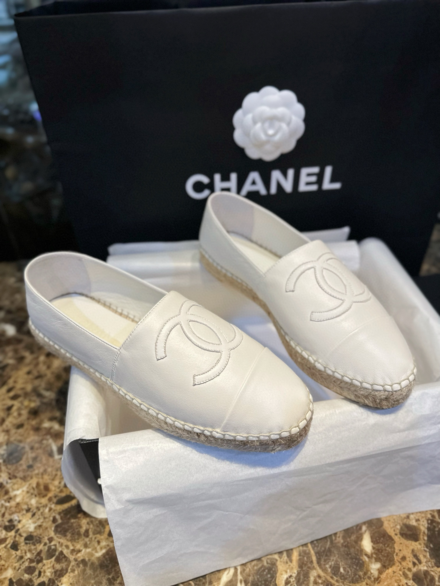 샤넬 CHANEL 에스파드리유 White