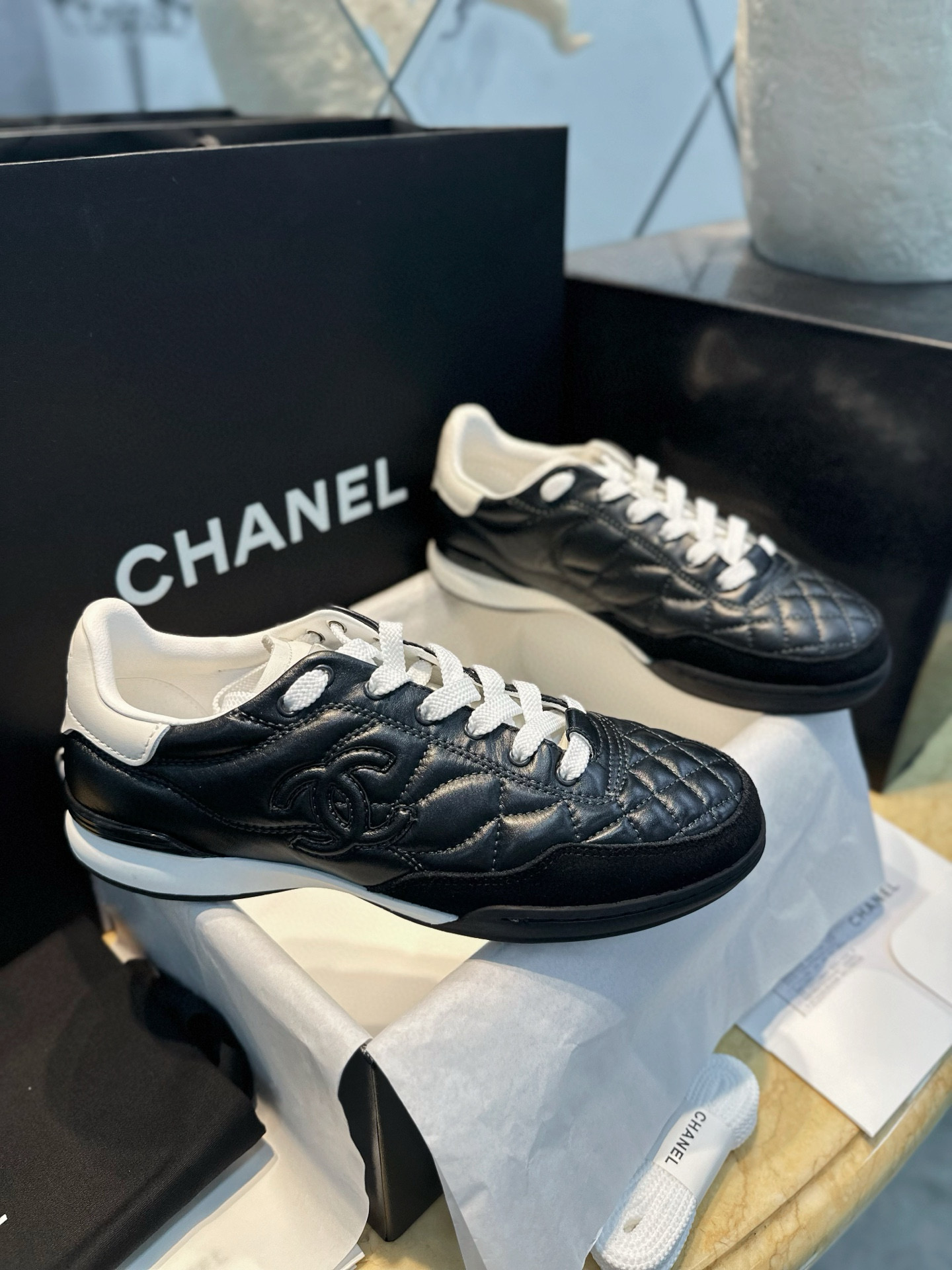 샤넬 CHANEL 24A G45839 스니커즈 Black