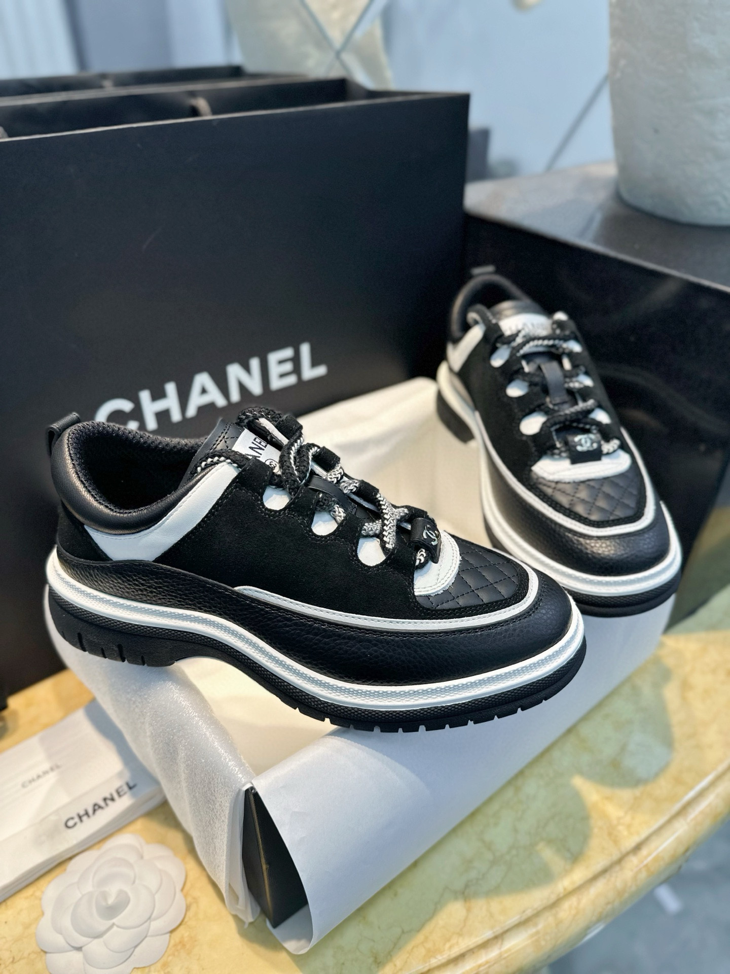 샤넬 CHANEL 25C G46258 스니커즈 Black