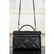 샤넬 CHANEL 25k Vanity with Chain Black 19.5cm