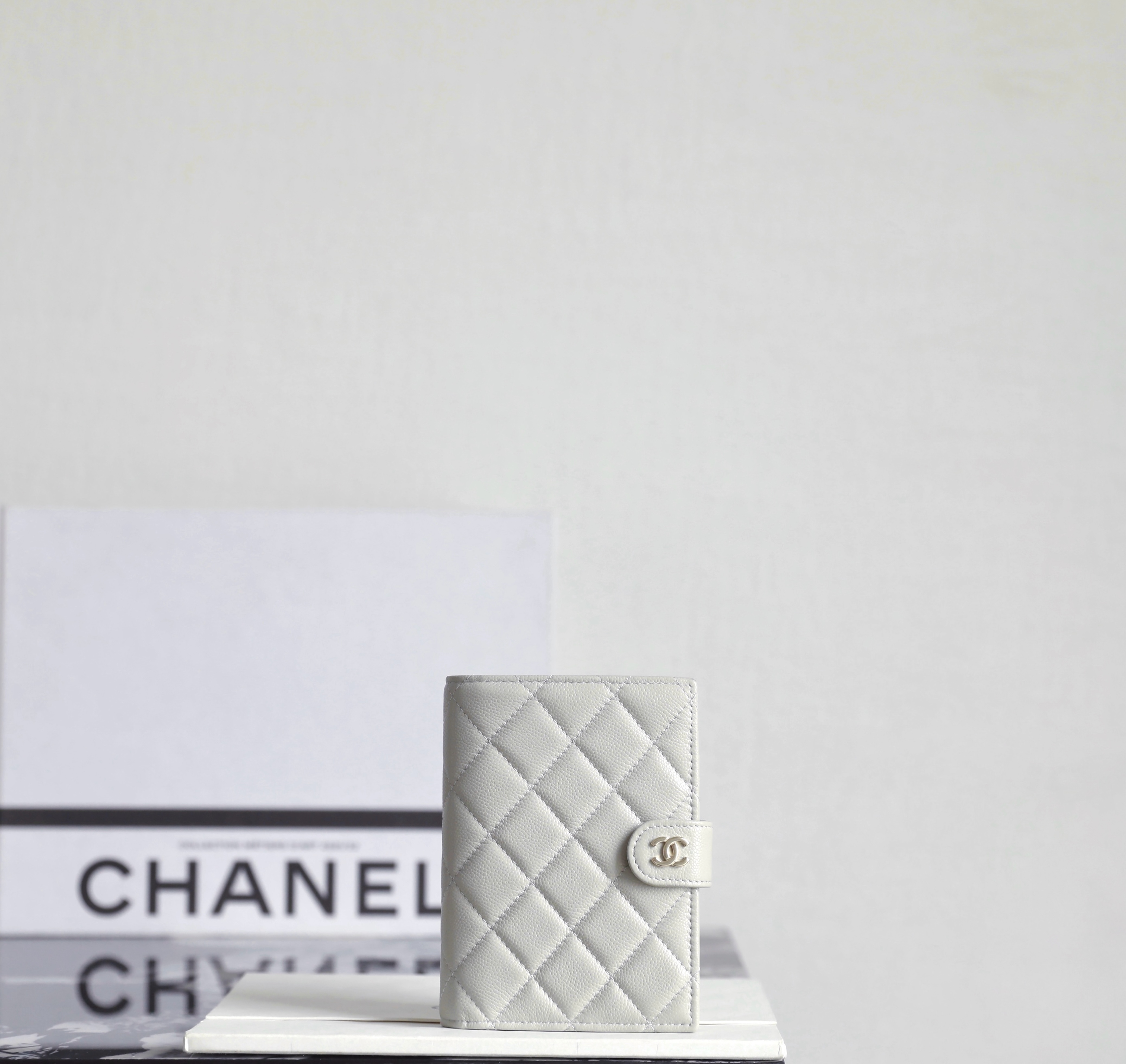 샤넬 Chanel Passport Holder C-55 Light grey