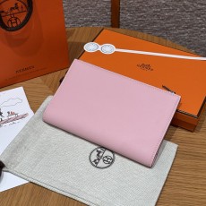 에르메스 Hermes Eazip PM Book Cover 17cm Swift 3Q Rose Sakura/silver