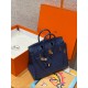 에르메스 Hermes Birkin 25cm KK ostrich 73 Blue Saphir/gold