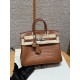 에르메스 Hermes Birkin 25cm Matte Alligator 37 Gold/silver