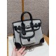 에르메스 Hermes Birkin Cargo 25cm Canvas and Swift ecru noir noir/silver