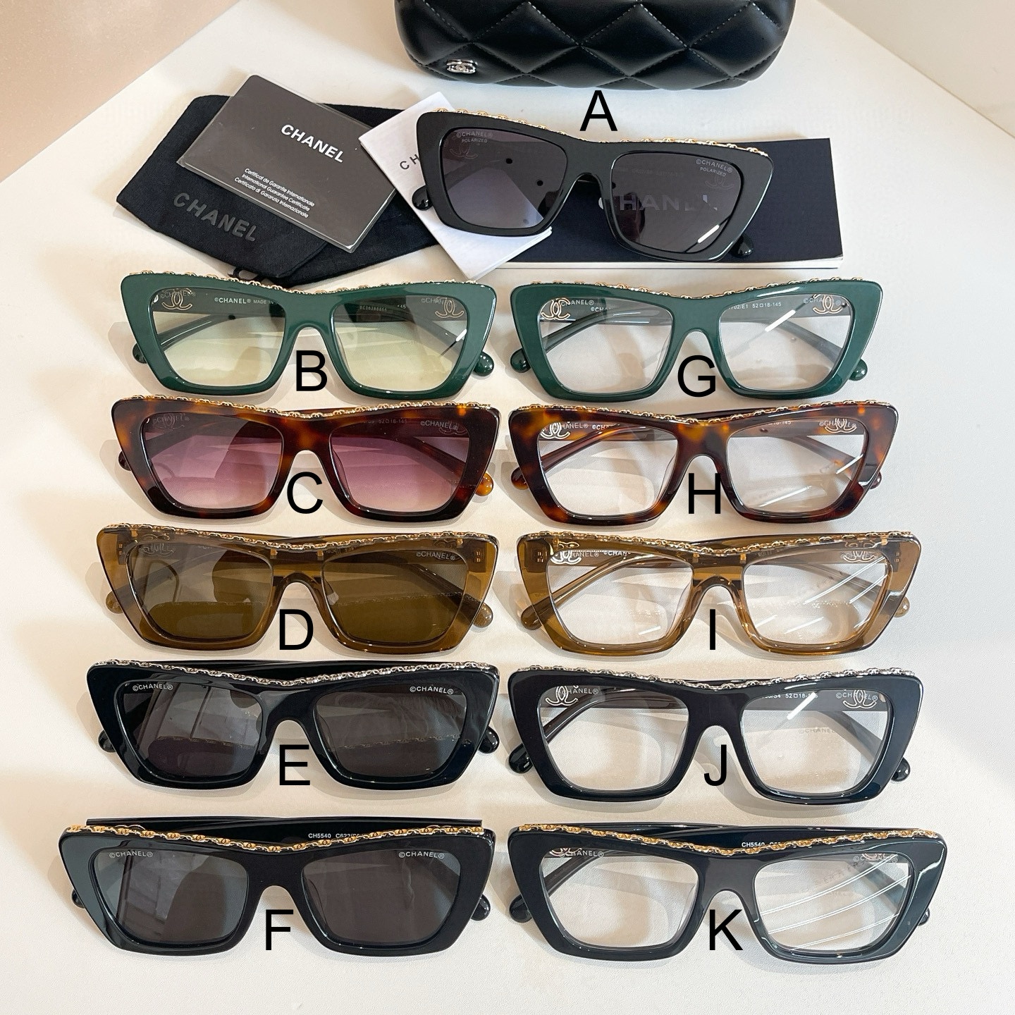 샤넬 Chanel CH5540 52口18-145