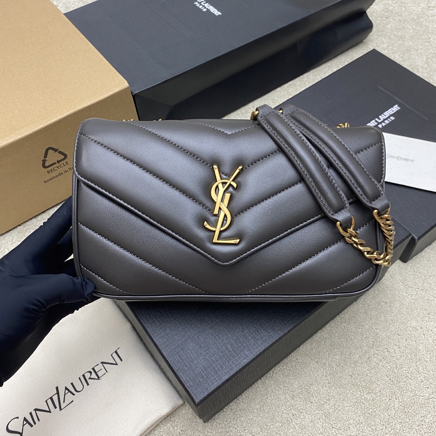생로랑 Saint laurent/YSL 801437 Loulou Small in Matelasse Lambskin 24cm