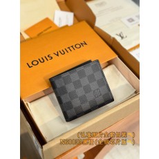 루이비통 Louis Vuitton N60053 Amerigo Wallet Damier Graphite Canvas 11.5CM