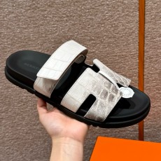 에르메스 Hermes 180 Chypre sandal  Matte Alligator&01 Himalaya