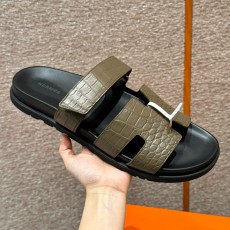 에르메스 Hermes 180 Chypre sandal  Matte Alligator&18 Etoupe