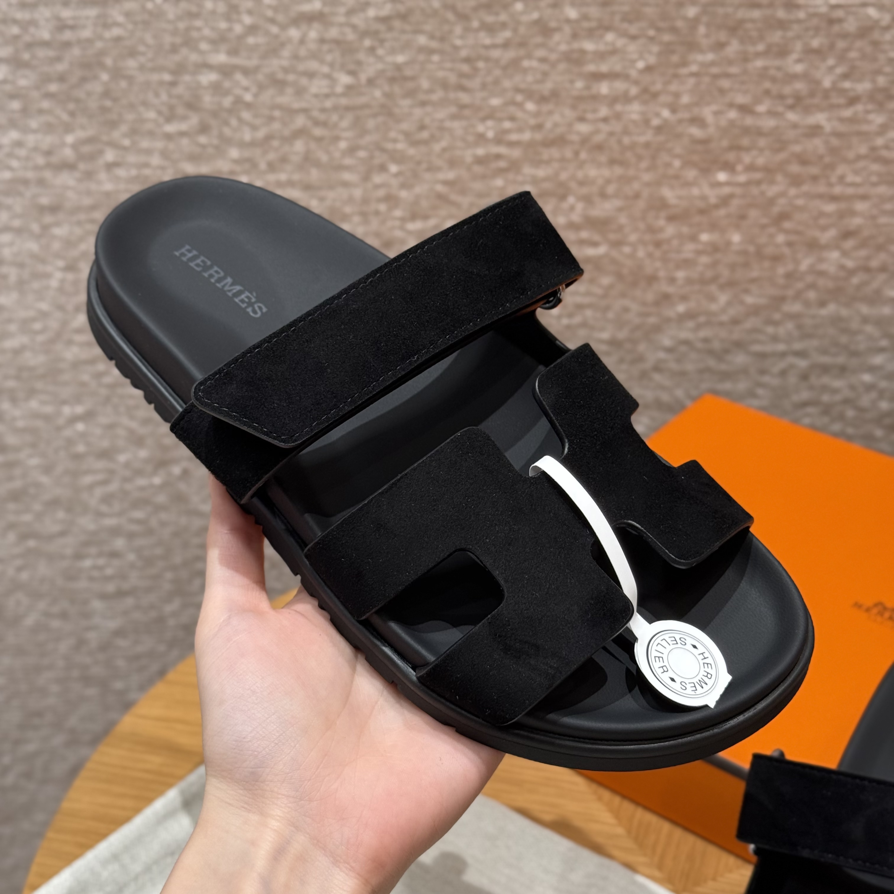 에르메스 Hermes 225 Chypre sandal chamois&89 Noir