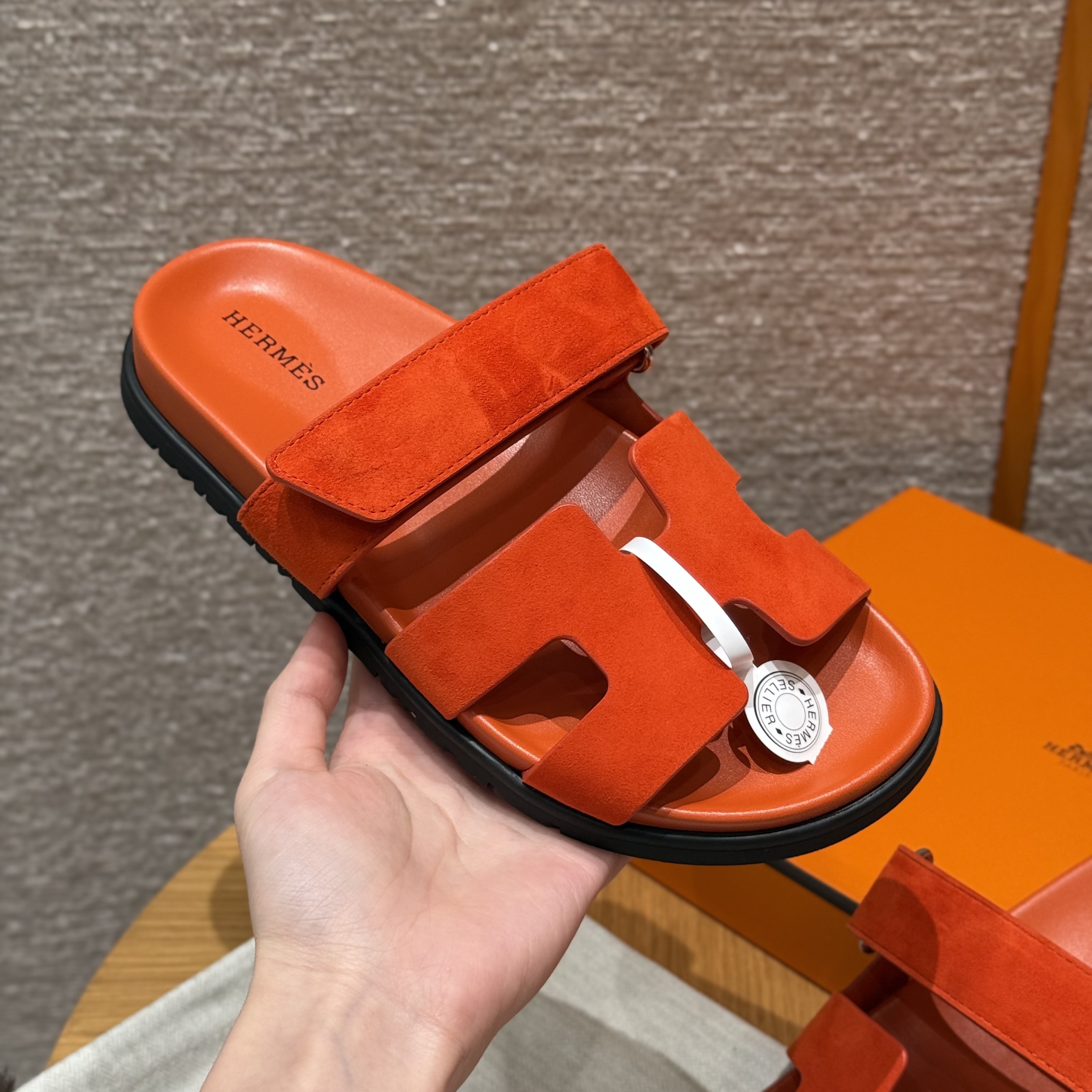 에르메스 Hermes 225 Chypre sandal chamois&93 Orange