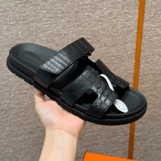 에르메스 Hermes 225 Chypre sandal Matte Alligator&89Noir