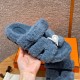 에르메스 Hermes 225 Chypre sandal Woolskin&Blue